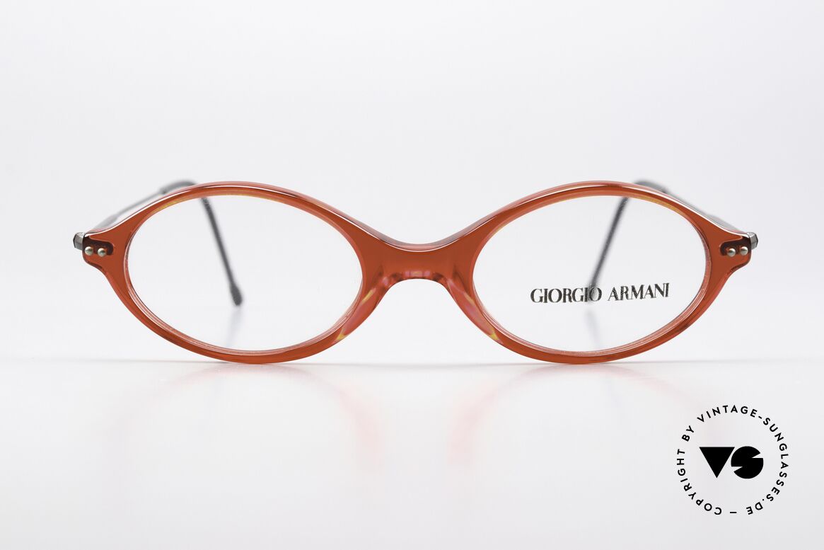 Giorgio Armani 378 Unisex 90er Brille Oval Small, schlichte & puristische GA Fassung "Unisex-Brille", Passend für Herren und Damen