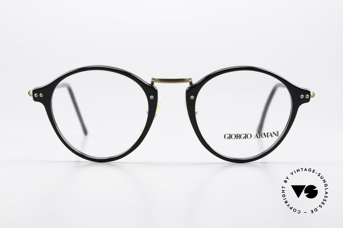 Giorgio Armani 360 Original 90er Brille Panto, absoluter Klassiker (bekannte runde Panto-Form), Passend für Herren und Damen