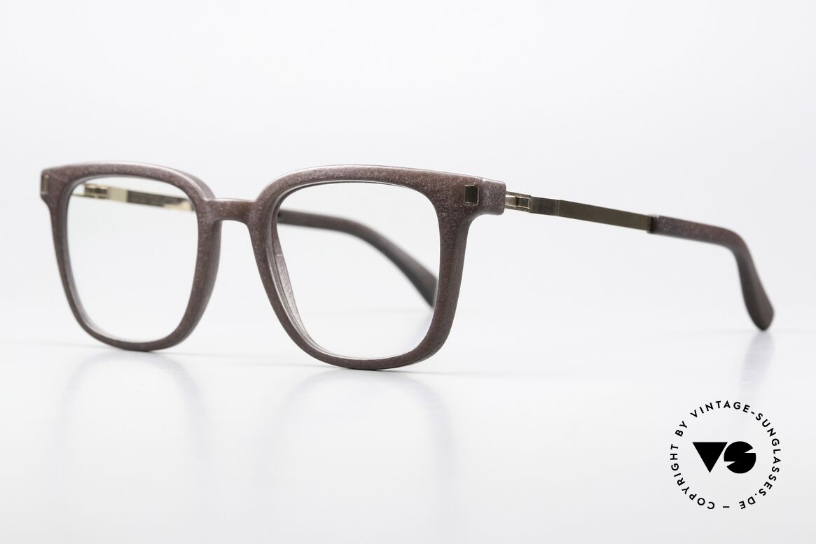 Mykita Mylon Barley Mylon Hybrid Unisex Brille, color code 307: Ebony Brown / Champagne Gold, Passend für Herren und Damen