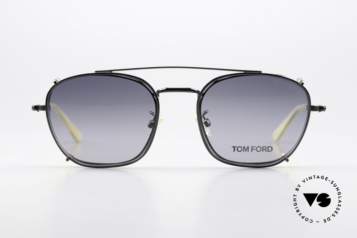 Tom Ford TF5335 Designerbrille Mit Clip On, sehr edle und hochwertige Fassung, made in Italy, Passend für Herren und Damen