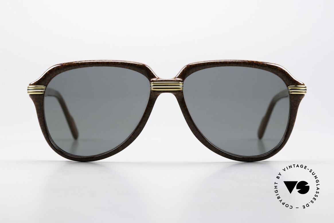 Cartier Vitesse - M Luxus Aviator Brille Von 1991, Luxus-Sonnenbrille aus der Cartier "Composite-Serie", Passend für Herren