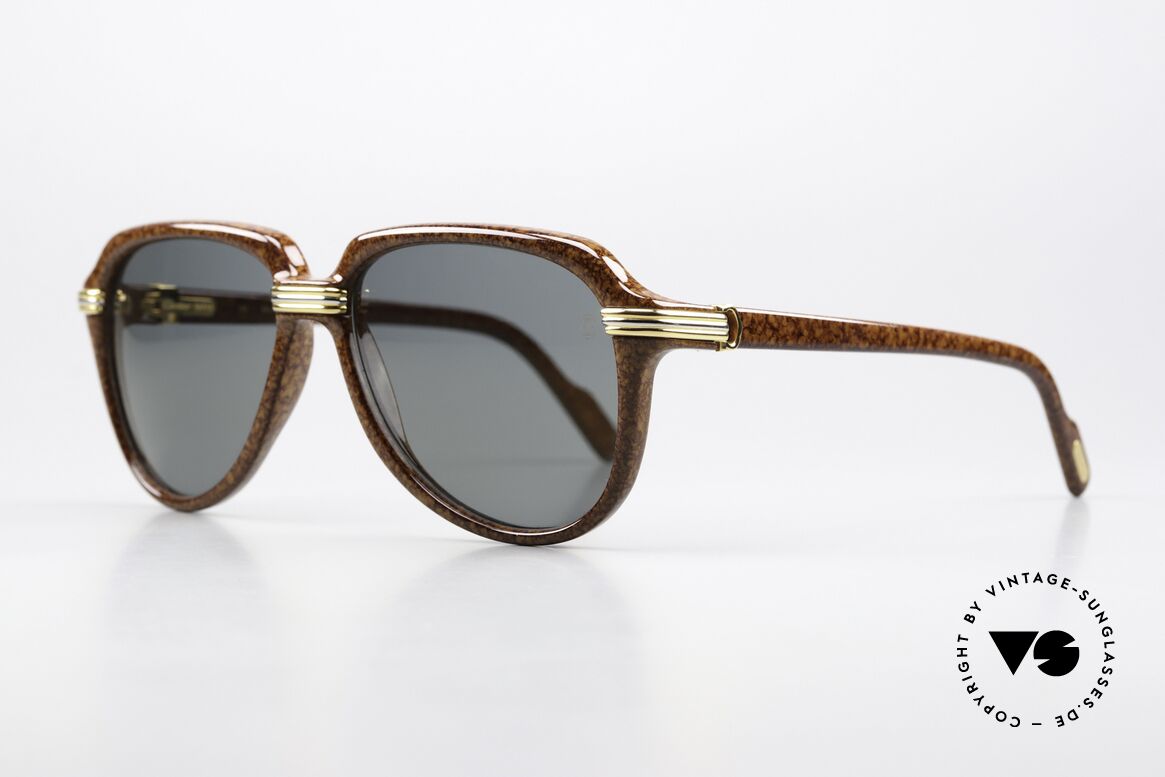 Cartier Vitesse - M Luxus Aviator Brille Von 1991, Fassung mit Federscharnieren in medium Gr. 58/15, 135, Passend für Herren