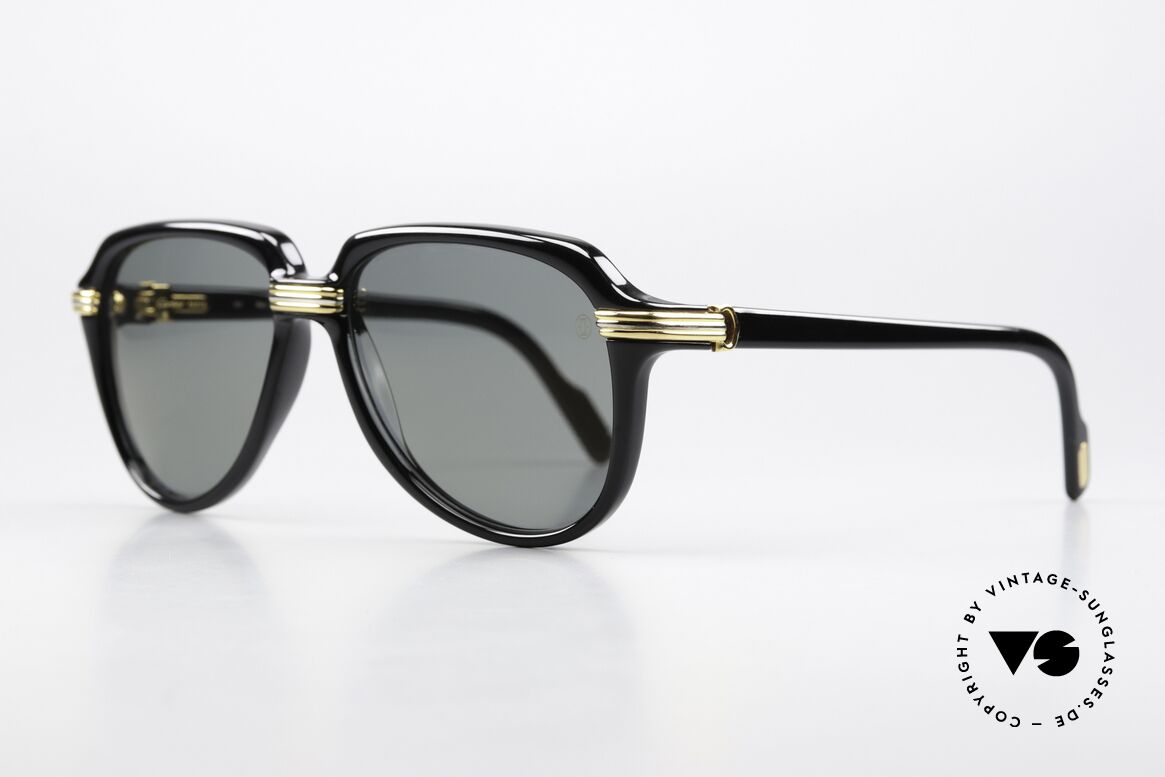 Cartier Vitesse - M Luxus Sonnenbrille Von 1991, Fassung mit Federscharnieren in medium Gr. 58/15, 135, Passend für Herren