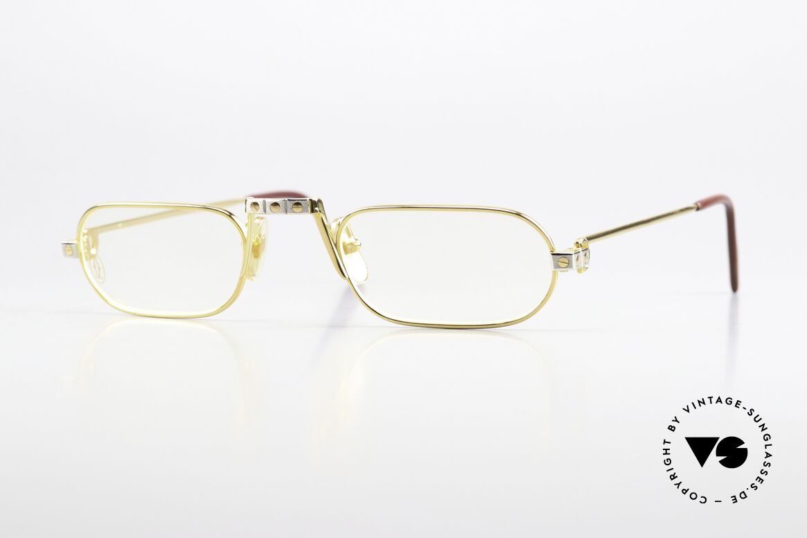 Cartier Demi Lune Santos - M Meistverkaufte Größe 1987, Demi Lune = die berühmte Luxus-Lesebrille von Cartier, Passend für Herren und Damen