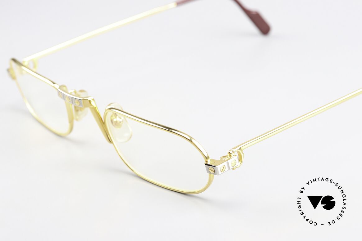 Cartier Demi Lune Santos - M Meistverkaufte Größe 1987, meistverkaufte Variante, Größe 50-24, 140 (unisex Brille), Passend für Herren und Damen