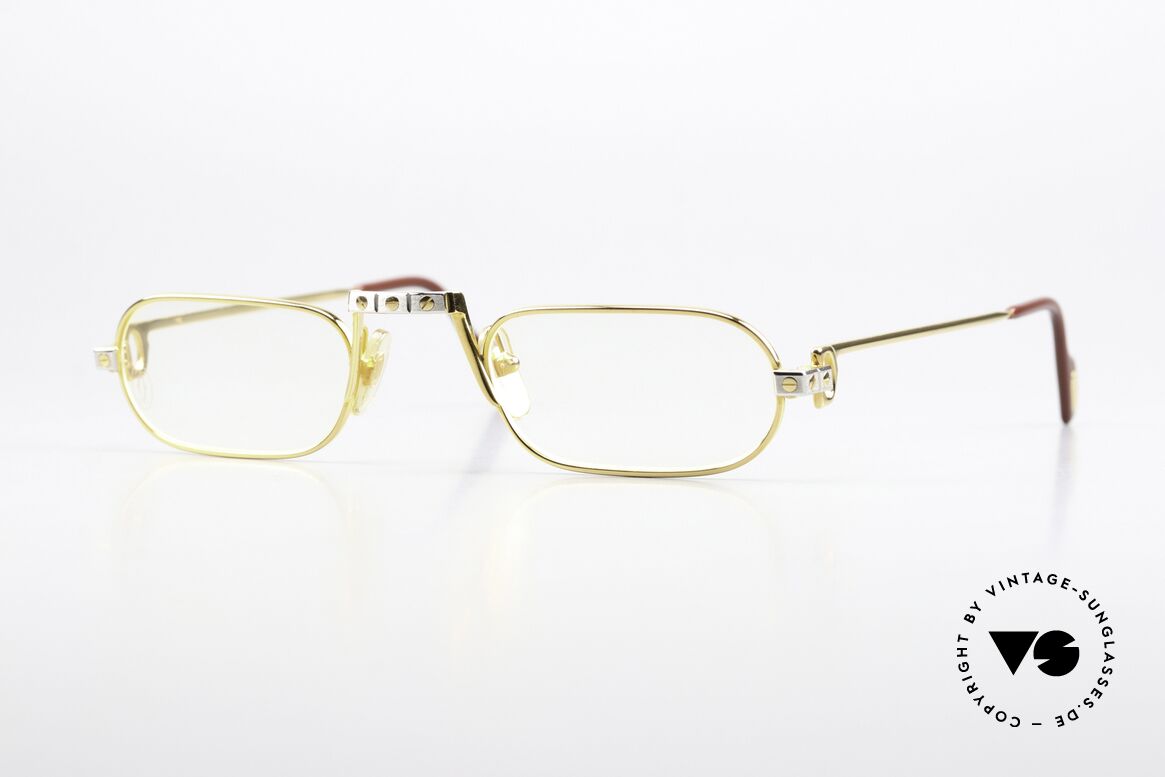 Cartier Demi Lune Santos - L Limitierte L Version Von 1987, Demi Lune = die berühmte Luxus-Lesebrille von Cartier, Passend für Herren und Damen