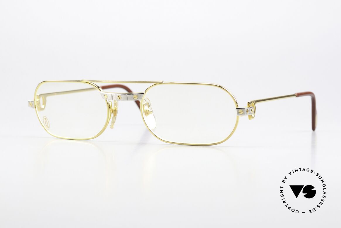 Cartier MUST Santos - S 80er Vintage Brille Unisex, MUST: das erste Modell der Lunettes Collection '83, Passend für Herren und Damen