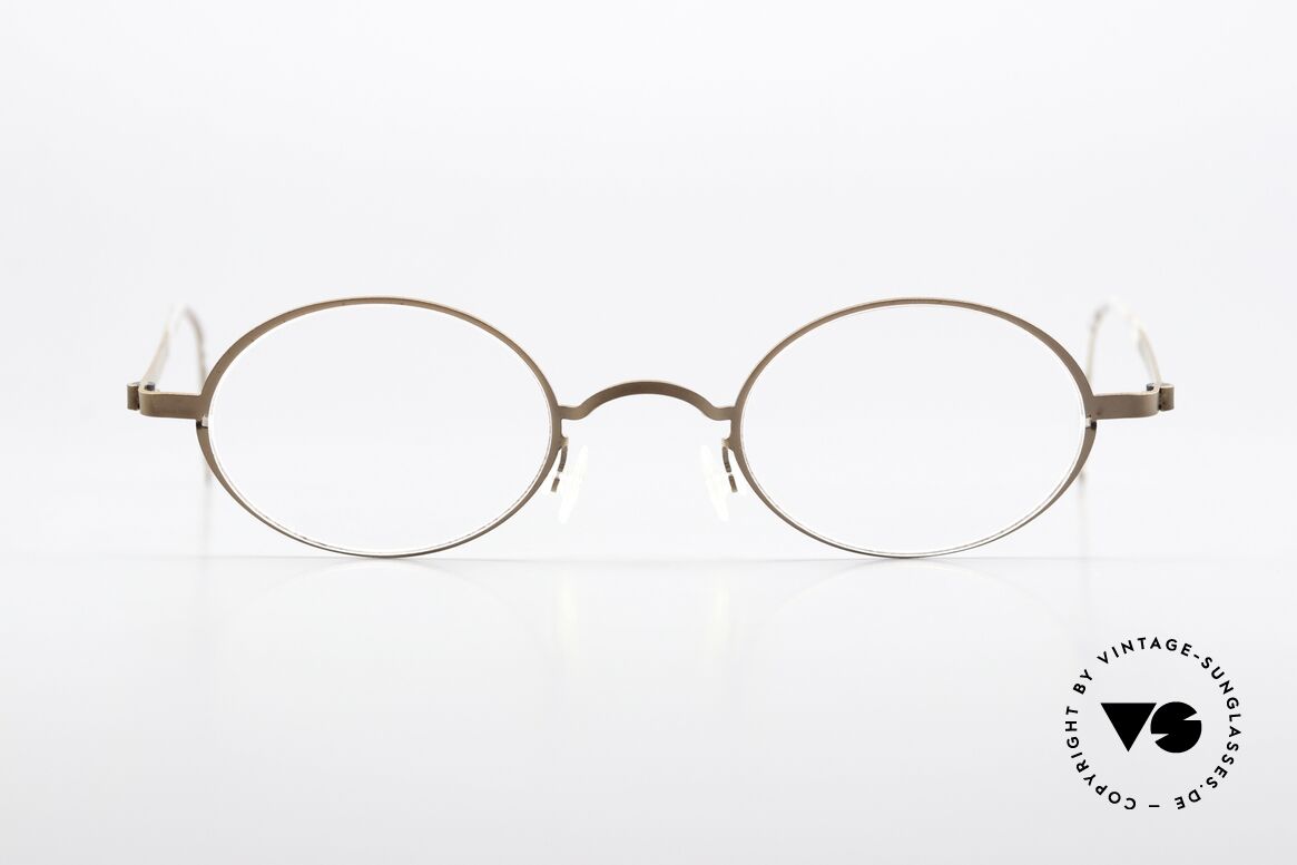 Lindberg 5000 Strip Titan Ovale Titanium Brille Unisex, Mod. 5000, Größe 43/23, No. 902017738, bronze-kupfer, Passend für Herren und Damen