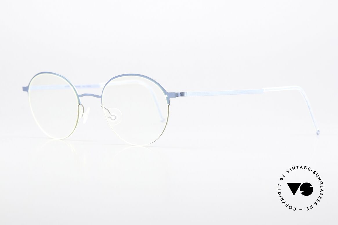 Lindberg 4010 Strip Titan 1990er Rahmen Blau Silber, vielfach ausgezeichnet hinsichtlich Qualität und Design, Passend für Herren und Damen