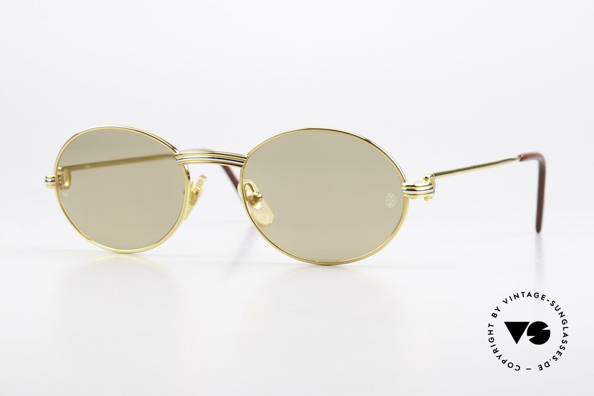 Cartier Saint Honore Luxus Sonnenbrille Von 1998, ovale vintage Cartier Sonnen-Brille von circa 1998, Passend für Herren und Damen