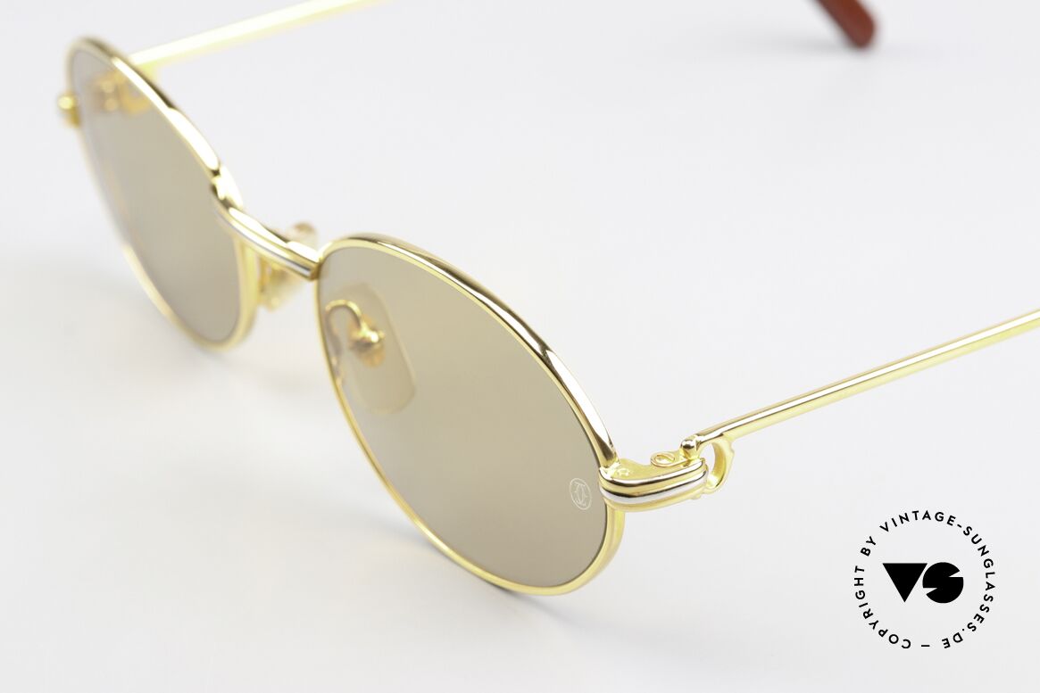 Cartier Saint Honore Luxus Sonnenbrille Von 1998, 22kt vergoldet & orig. Sonnengläser mit Cartier-Logo, Passend für Herren und Damen