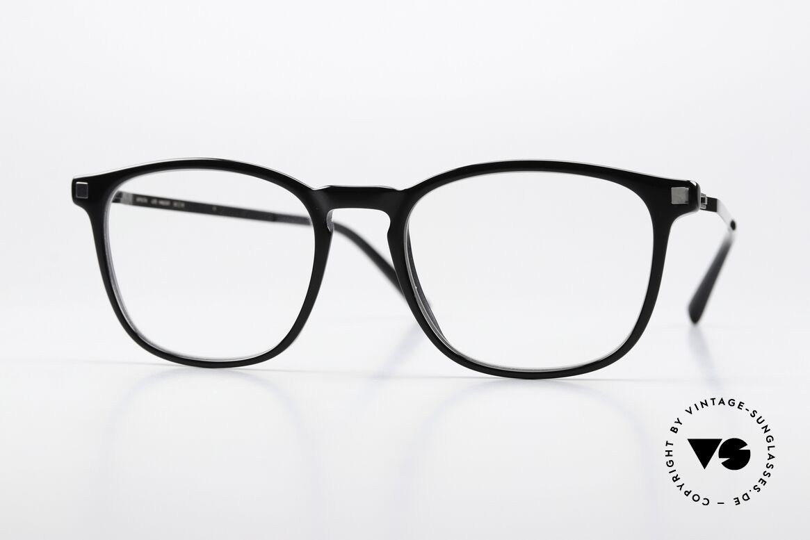 Mykita Haldur Unisexbrille Klassisch Schwarz, Mykita Brille, Modell LITE Haldur, Gr. 52-19, col 824, Passend für Herren und Damen