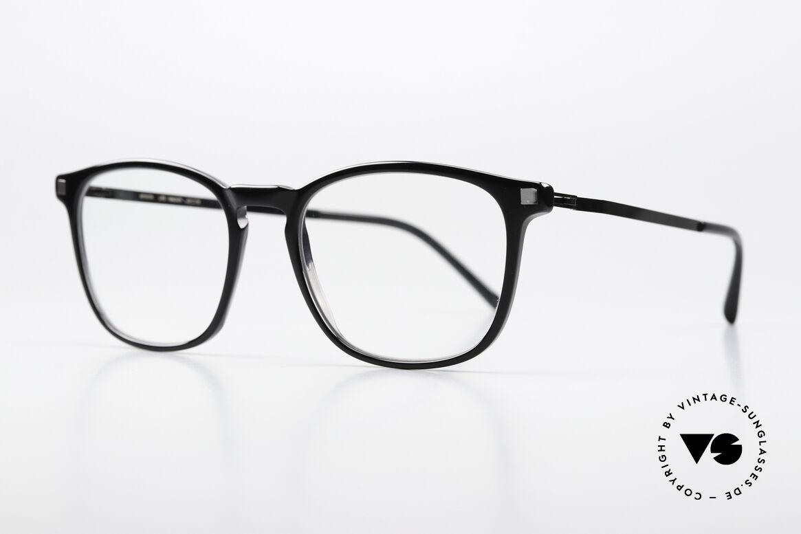 Mykita Haldur Unisexbrille Klassisch Schwarz, Azetat-Front mit charakteristischen Mykita-Bügeln!, Passend für Herren und Damen