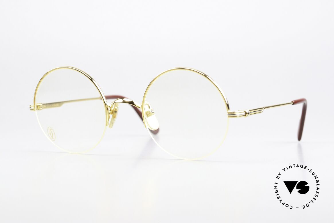 Cartier Mayfair - M Halb Rahmenlose Luxusbrille, edles Cartier vintage Modell aus den 1990ern, Passend für Herren und Damen