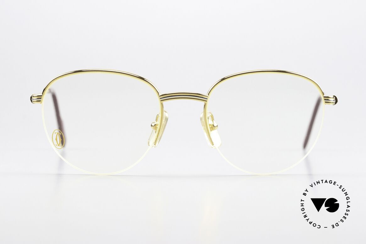 Cartier Colisee - S 1990er Vintage Brille Nylor, Modell aus der Cartier 'Semi-Rimless' Collection, Passend für Herren und Damen