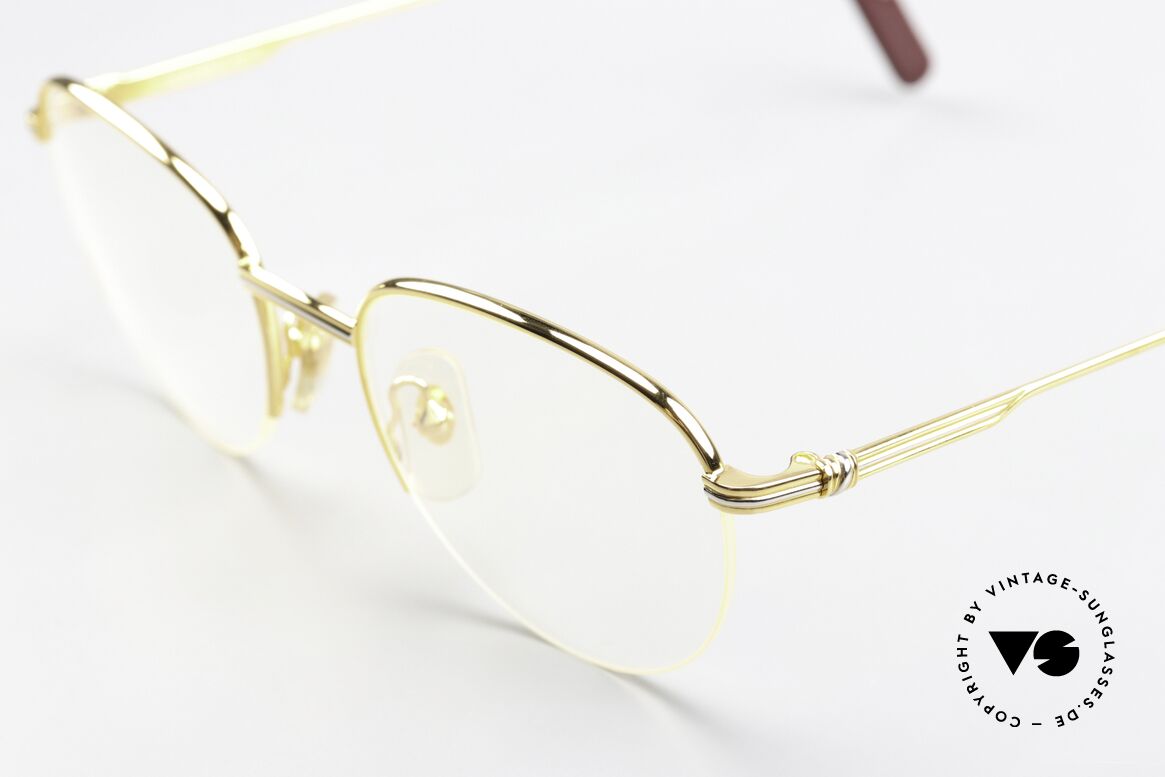 Cartier Colisee - S 1990er Vintage Brille Nylor, flexibler Halbrahmen (Top-Qualität), Luxusbrille!, Passend für Herren und Damen