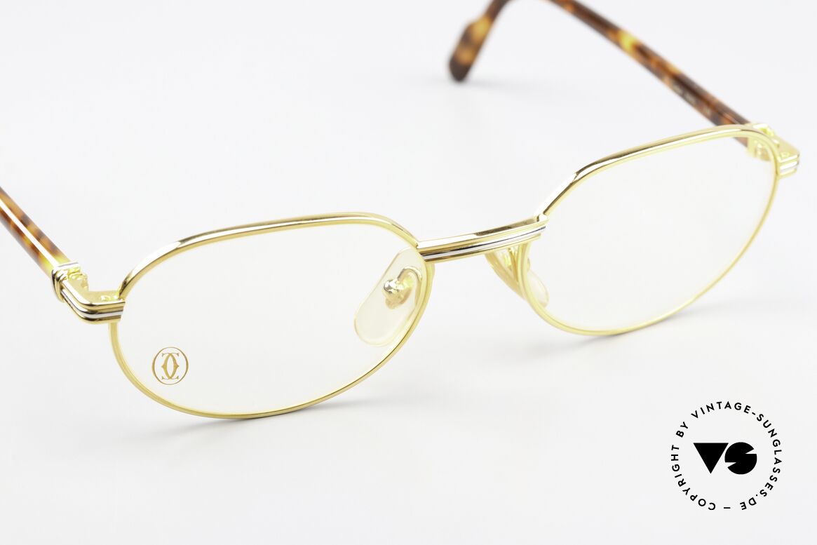 Cartier Lueur - S 90er Luxusbrille Small Size, KEINE Retrobrille; ein 30 Jahre altes kostbares Unikat, Passend für Herren und Damen