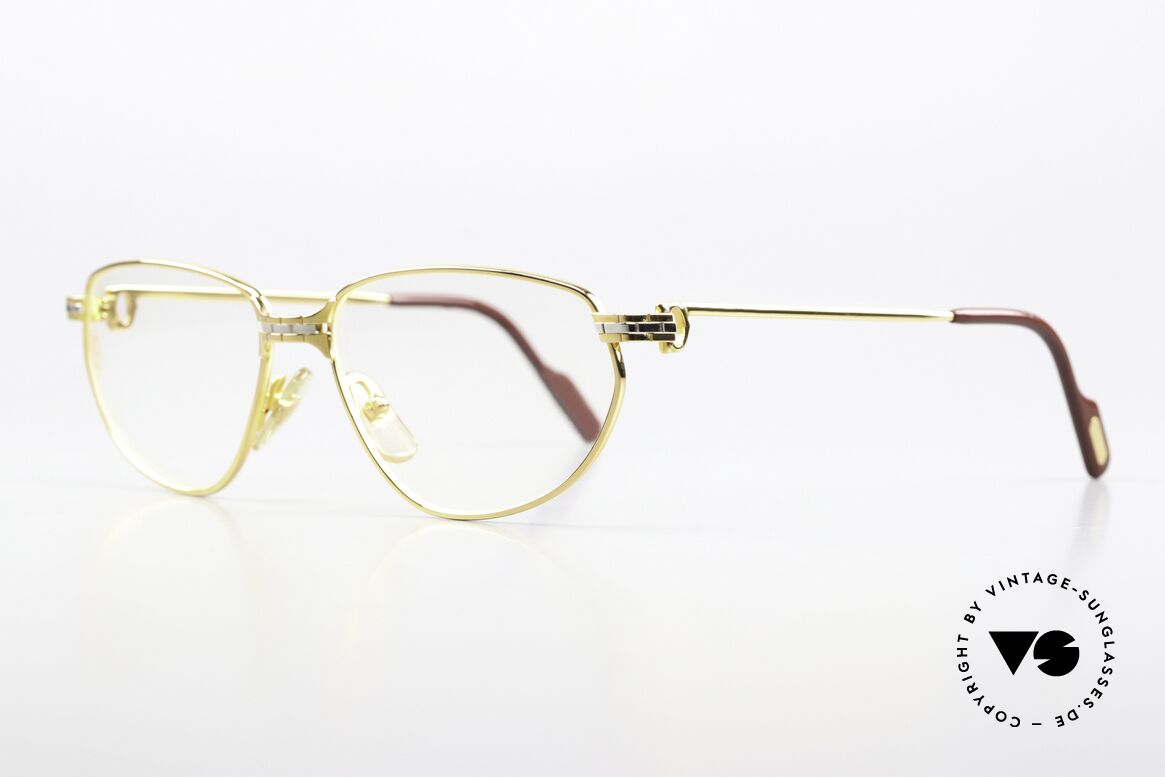 Cartier Panthere Windsor - S 90er Damenbrille Small Size, teure Luxus-Brille in SMALL (Damen)-Größe 55-15, 130, Passend für Damen