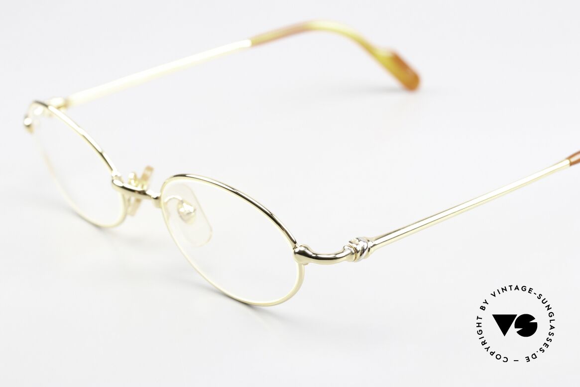 Cartier Filao - S Kleine Ovale 90er Brille 22kt, ungetragene vintage Brille mit Box & Verpackung, Passend für Herren und Damen