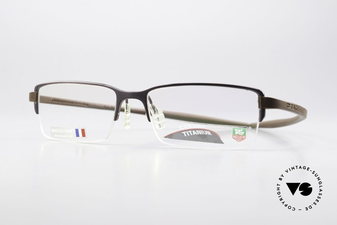 Tag Heuer 3722 Reflex Ceramic Titanium Fassung, Tag Heuer Brille TH 3722, color 002, Gr. 55-17, Passend für Herren