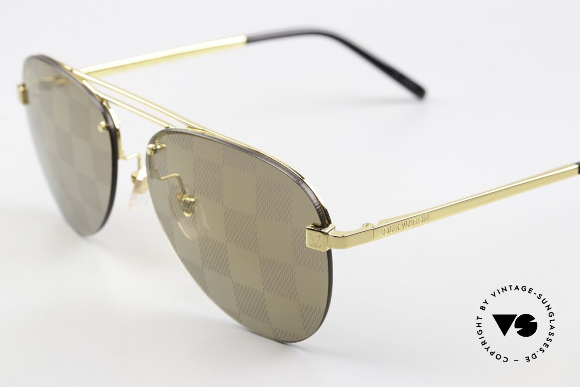 Louis Vuitton Clockwise Schachbrettmuster Gläser, eine Sonnenbrille von 2018 für Luxus-Liebhaber!, Passend für Herren