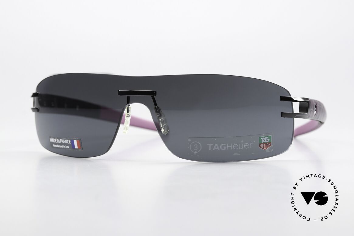 Tag Heuer L-Type 0452 Alligator-Leder Sonnenbrille, Tag Heuer L-Type Sonnenbrille, TLG 25762, c.03, Passend für Herren