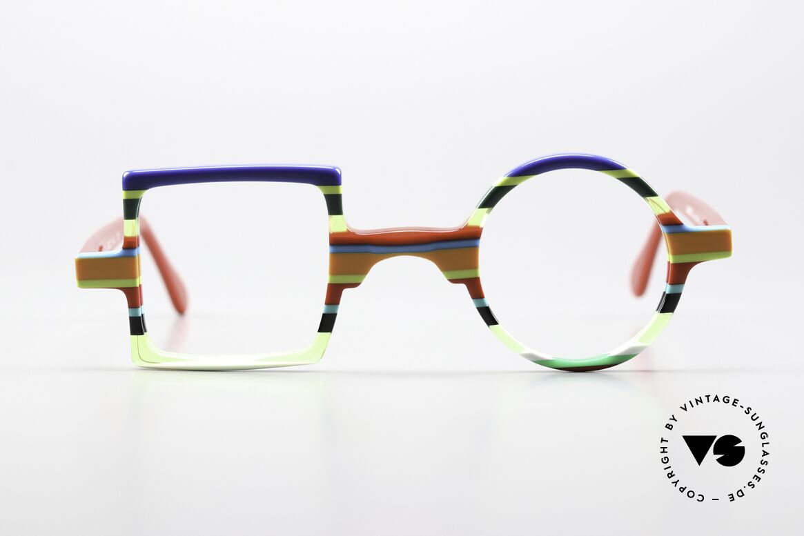 Wissing 2653 Bunte Brille Für Individualisten, eine tolle Kombination aus Kunst und Handwerk, Passend für Herren und Damen