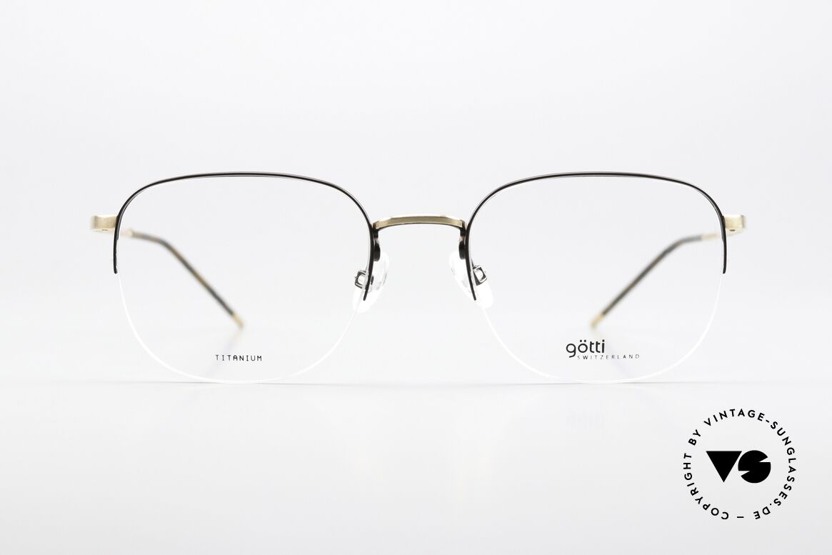 Götti Averi Halb Randlose Titanbrille, eine halb-rahmenlose Titan-Fassung, made in Japan, Passend für Herren und Damen