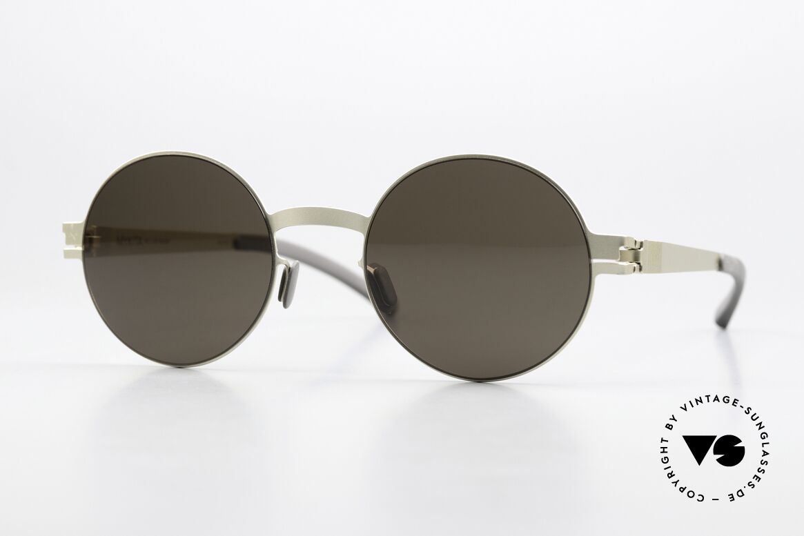 Mykita Moon Unisex Sonnenbrille Rund, Mykita Sonnenbrille, Mod. MOON, Gr. 48-20, col. 142, Passend für Herren und Damen