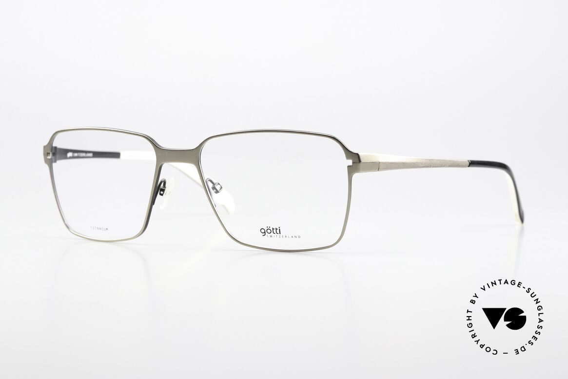 Götti Yvo Markant Titan Und Schwarz, Götti / Goetti Brille Yvo, col. GUN-B, Größe 55/17, Passend für Herren