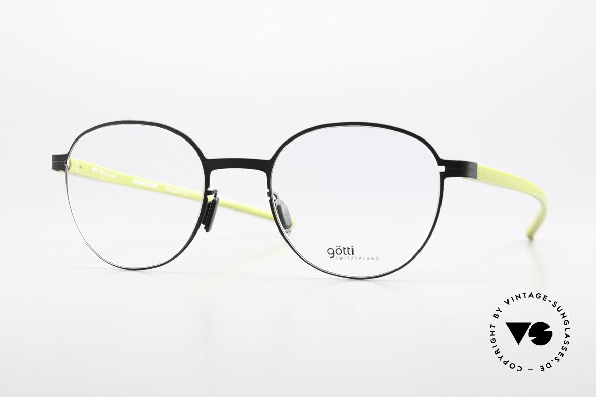 Götti Tajo Mit Spin and Stow Patent, Götti / Goetti Brille Tajo, col. BLKM-GE, Gr. 49/20, Passend für Herren und Damen