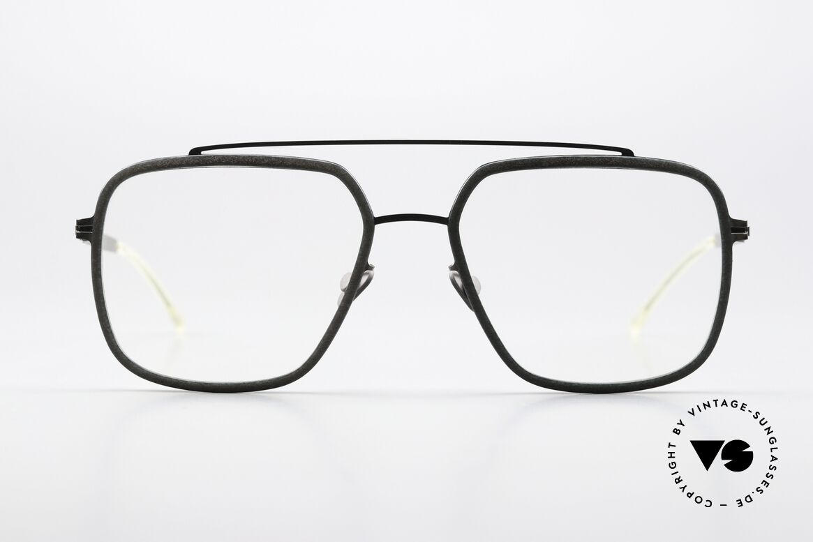 Mykita Mylon Reed Designerbrille Eckig Aviator, Größe 55-17, Color Code 308 (grau-anthrazit), Passend für Herren