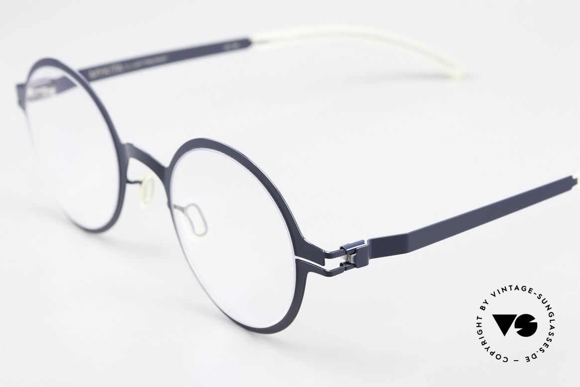 Mykita Thelonius Runde Brille In Dunkelblau, wohlbekannte Spitzenqualität; handmade in Germany, Passend für Herren und Damen