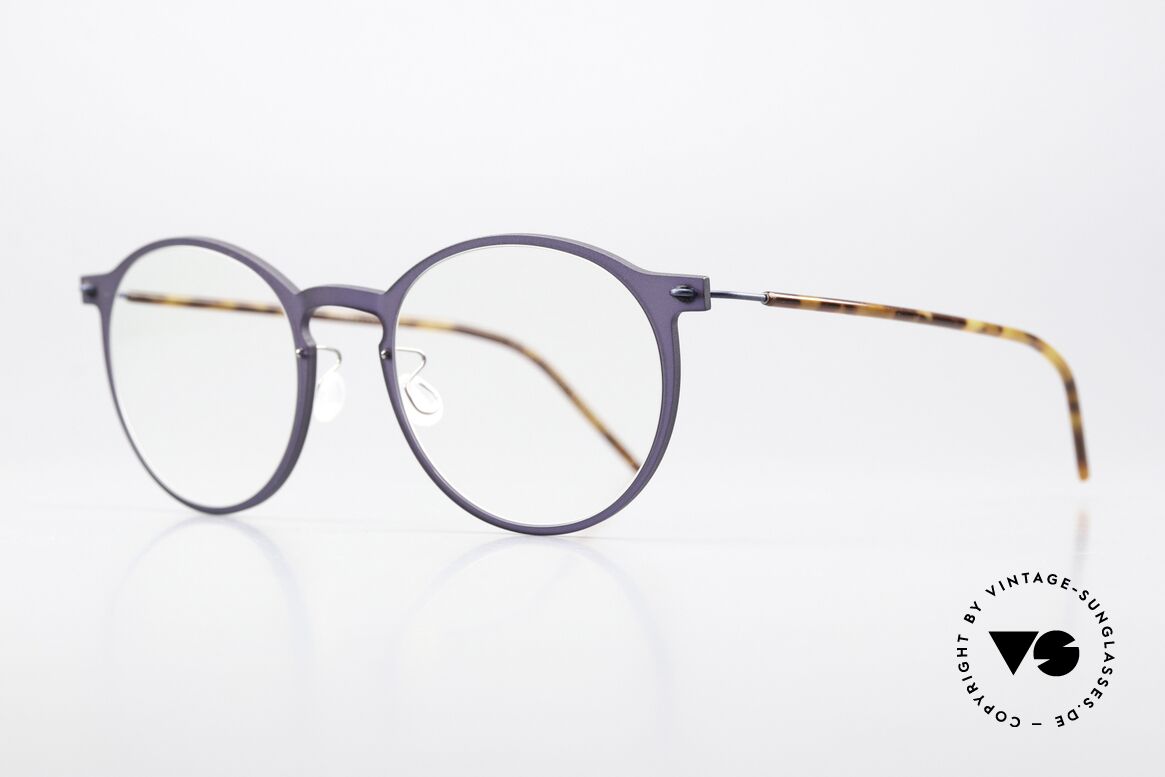 Lindberg 6541 NOW In Violett Und Schildpatt, halbdurchlässige violette Front mit Schildpatt-Bügeln, Passend für Herren und Damen