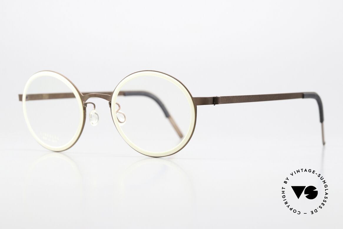 Lindberg 9707 Strip Titanium Runde Titanium Brille Unisex, federleicht und dennoch sehr stabil und sehr langlebig, Passend für Herren und Damen