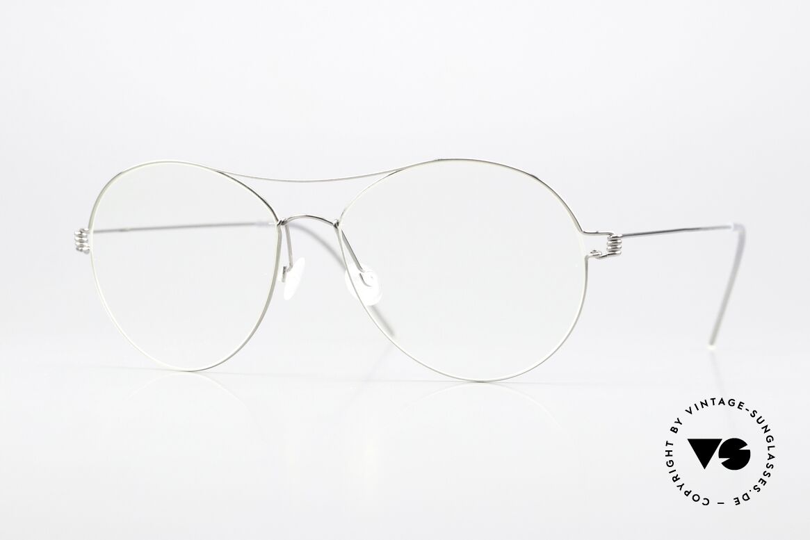 Lindberg April Air Titan Rim Aviator Titanium Brille Unisex, LINDBERG Air Titanium Rim Brille im Aviator-Design, Passend für Herren und Damen