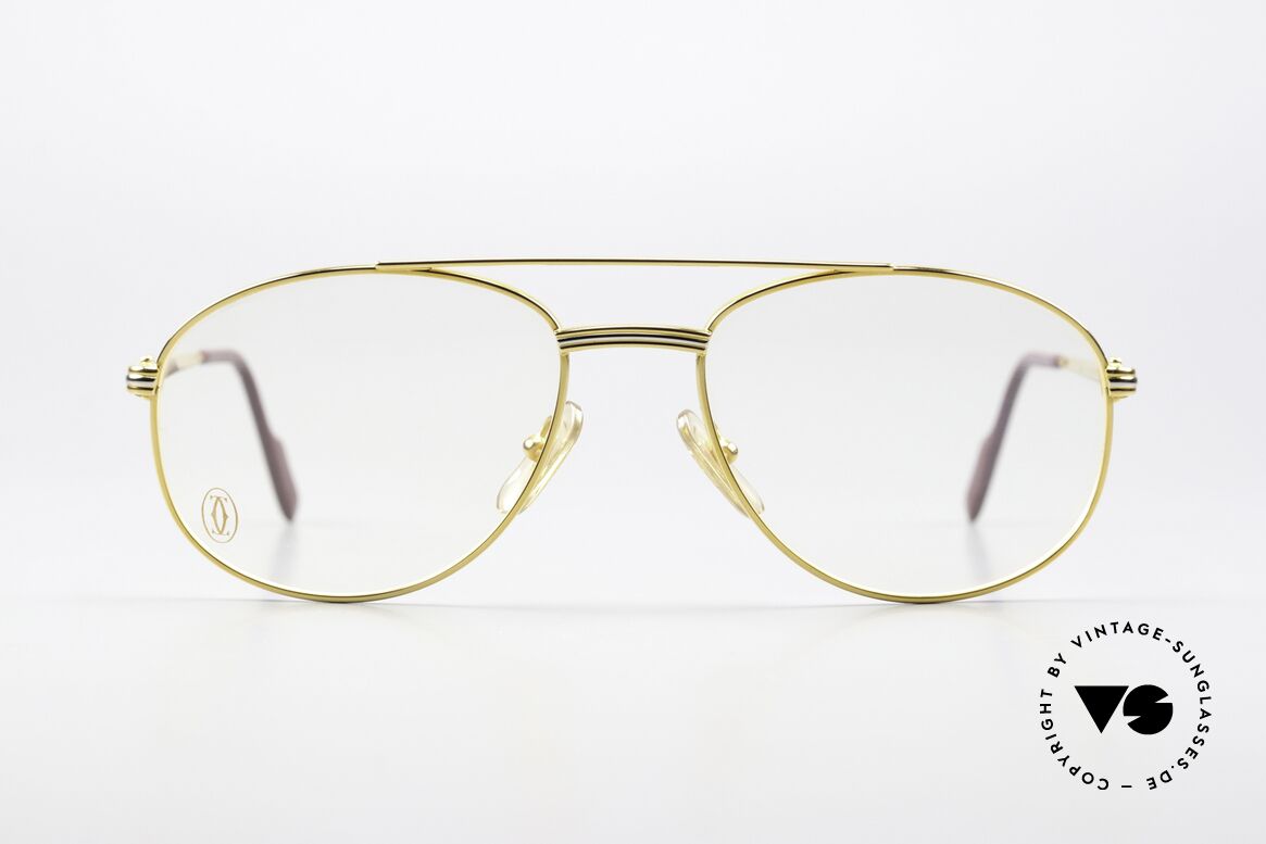 Cartier Driver - M Luxus Pilotenbrille 22Karat, dezente Pilotenform in Top-Qualität; Medium Gr. 57°18, Passend für Herren