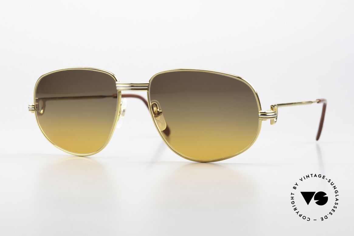 Cartier Romance LC - M 22kt Vergoldete Fassung 80er, vintage Cartier Luxus-Sonnenbrille; Modell ROMANCE, Passend für Herren und Damen