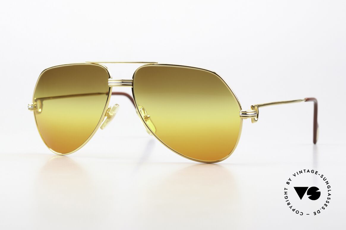 Cartier Vendome LC - M Kult Aviator Sonnenbrille, vintage Cartier Vendome Sonnenbrille im Aviator-Stil, Passend für Herren und Damen