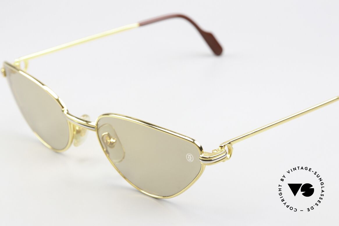 Cartier Rivoli - L Luxusbrille Cateye Design, kostbare Mineralgläser mit dem kleinen Cartier Logo, Passend für Damen