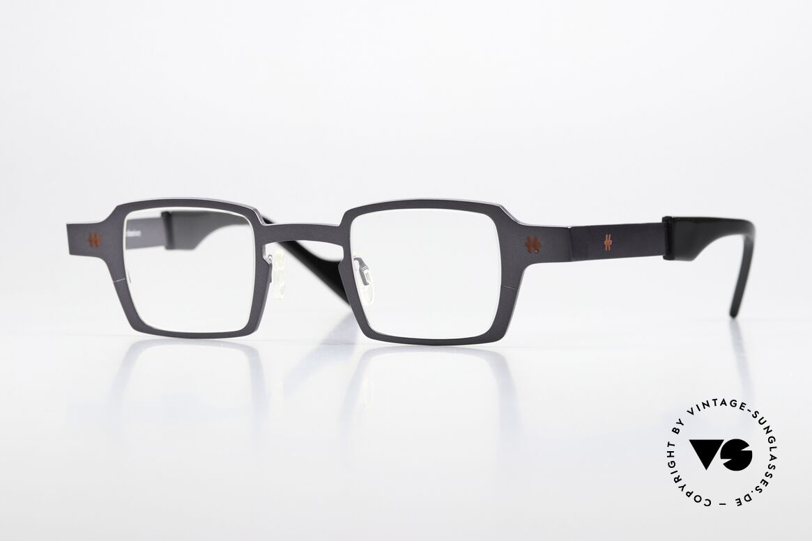 Theo Belgium Sixteen Eckige Designerbrille Titan, markant eckigeDesignerbrille v. THEO Belgium, Passend für Herren und Damen