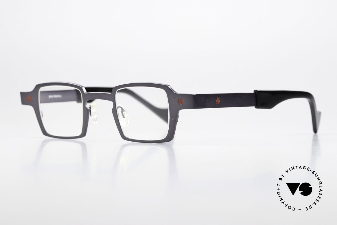 Theo Belgium Sixteen Eckige Designerbrille Titan, Avantgarde-Brille für Damen & Herren zugleich, Passend für Herren und Damen