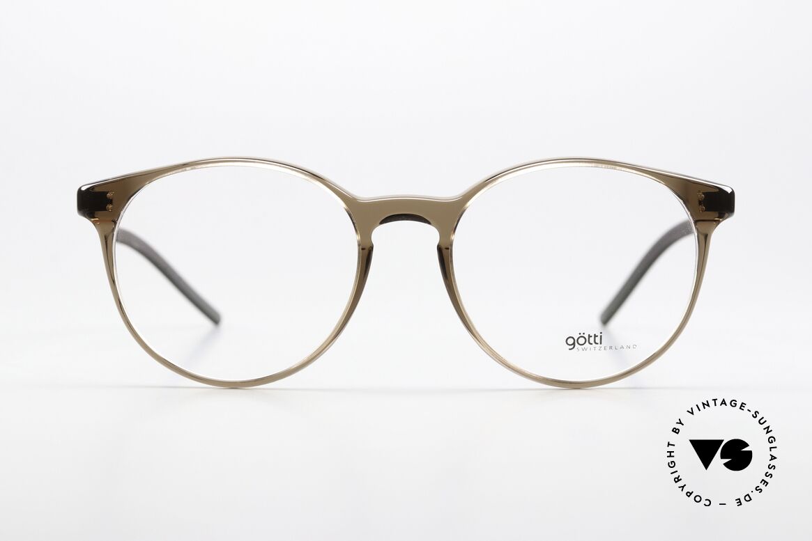 Götti Sander Pantobrille Mit Metallbügeln, Vollrand Brille mit Metallbügeln in Spitzenqualität, Passend für Damen