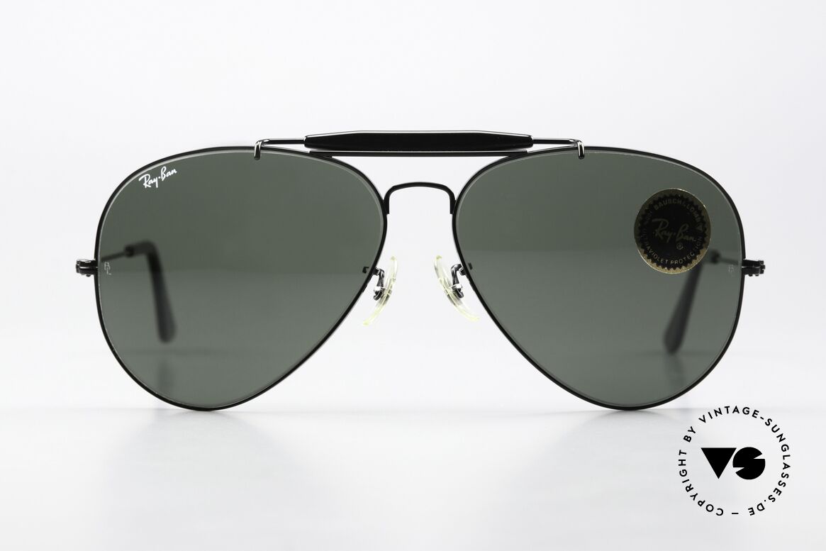 Ray Ban Outdoorsman II G15 Black Chrome Edition, Classic Metals Outdoorsman II, Black Chrome G15, Passend für Herren