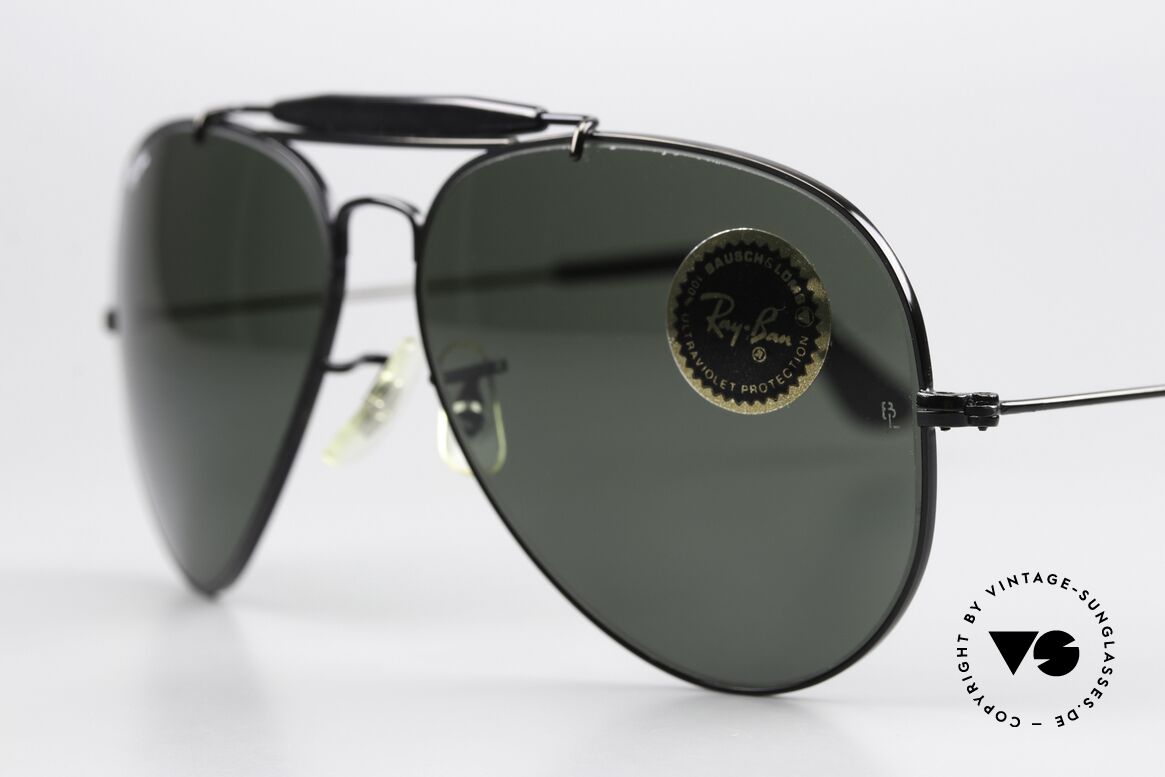 Ray Ban Outdoorsman II G15 Black Chrome Edition, produziert in den 70ern & 80ern v. Bausch&Lomb, Passend für Herren