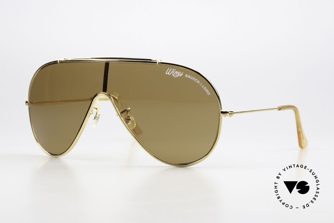 Bausch & Lomb Wings Amber Rose Sonnenbrille, Wings L1376: unberührter, einwandfreien Zustand, Passend für Herren und Damen