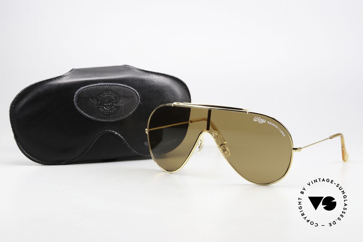 Bausch & Lomb Wings Amber Rose Sonnenbrille, Größe: large, Passend für Herren und Damen