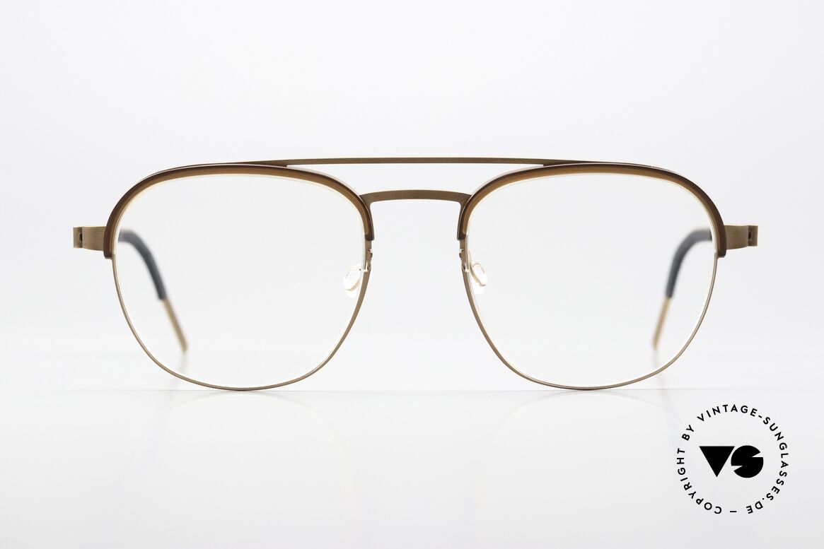 Lindberg 9840 Strip Titanium Titanium Vintage Brille Unisex, Modell 9848, in Größe 51/20, 135mm Bügel; Farbe U15, Passend für Herren und Damen