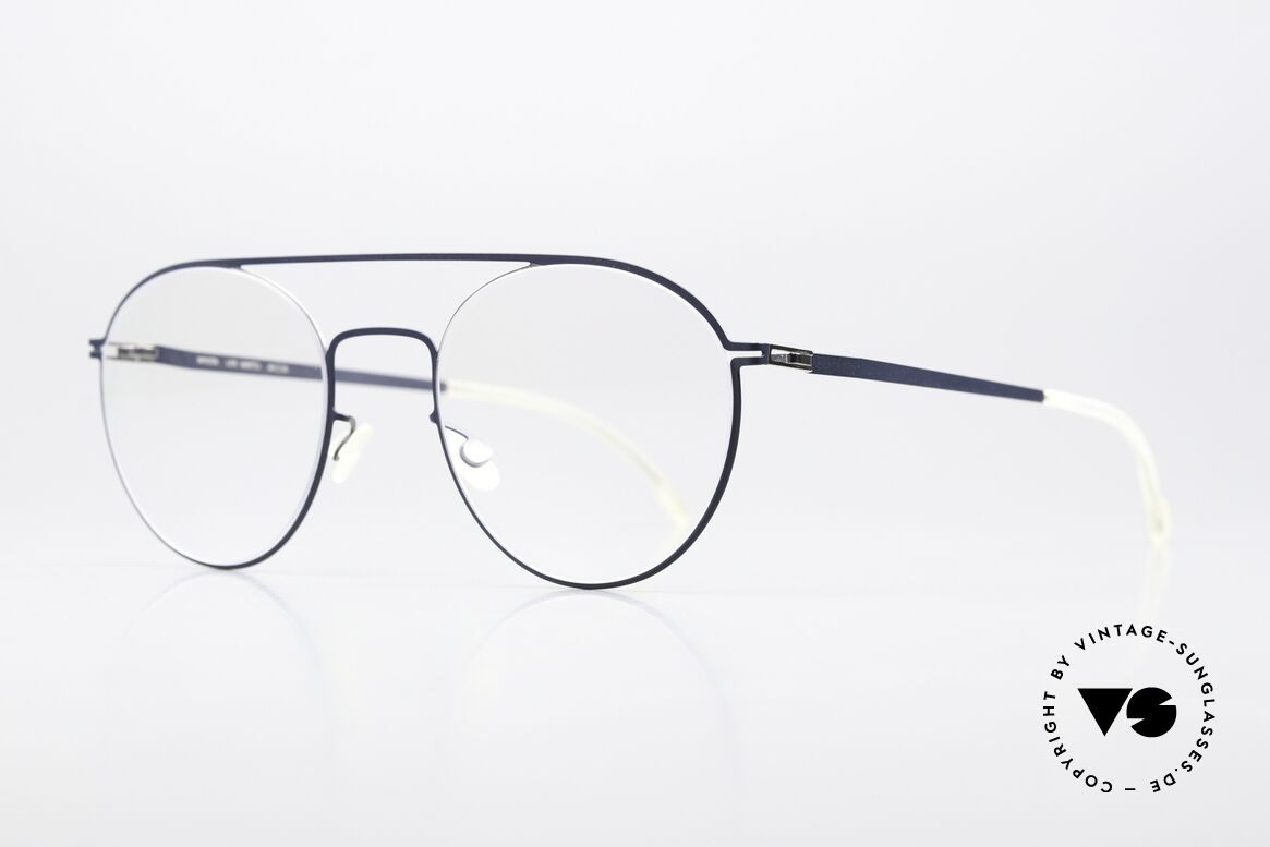 Mykita Minttu Lite Collection Metallbrille, c.91 "navy blue" (wirkt auf den ersten Blick schwarz), Passend für Herren und Damen