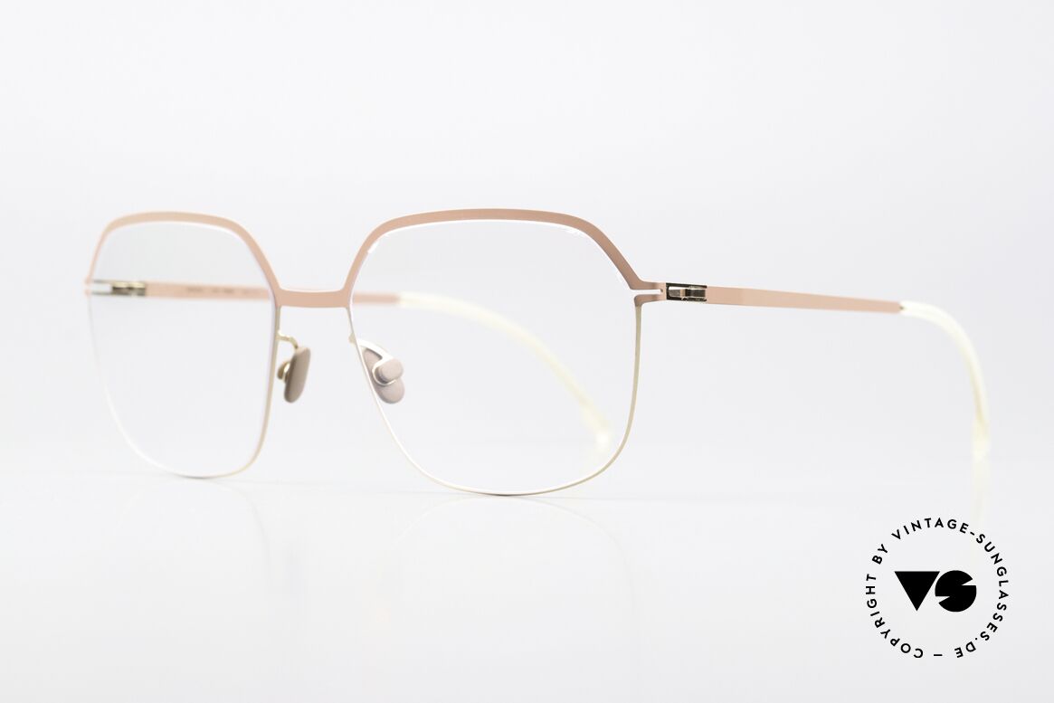 Mykita Finna Damenbrille Pfirsich Pink, c. 426; eine Art "pfirsich / pink" & goldenes Scharnier, Passend für Damen